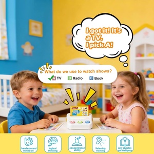 Jeu de <span class=keywords><strong>quiz</strong></span> éducatif pour l'apprentissage avec 800 questions et réponses, activité Montessori d'entraînement cérébral, cadeau pour l'autisme, la thérapie sensorielle et la logopédie - Product Image 3