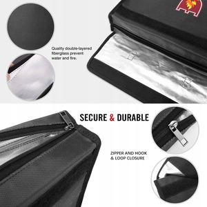 Waterproof Fireproof <strong>Briefcase</strong> Secure Document Bag for Business Fireproof Pouch Cash <strong>Box</strong> Laptop Bag Safe <strong>Storage</strong> File Envelope - Product Image 6