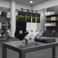 Chaussettes de sport pour hommes printemps-été 2025, chaussettes athlétiques respirantes en maille, talon renforcé élastique, emballage personnalisé avec logo
