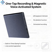 Enregistreur vocal numérique ultra-fin K1, lecteur MP3, 60 heures d'enregistrement, un bouton, double mode VOX, connecteur Type-C, alliage d'aluminium