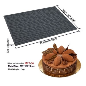 Tapis <span class=keywords><strong>d</strong></span>'impression en silicone grande taille pour fondant, avec textures <span class=keywords><strong>d</strong></span>étaillées de grain de bois, pour recouvrir des gâteaux entiers - Product Image 3