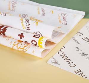 Custom Logo Printed Craft <b>Paper</b> Sandwich <b>Food</b> <b>Wrap</b> Waxed Greaseproof Burger <b>Paper</b> for Restaurant Use PE Coating Carton Packed - Product Image 1