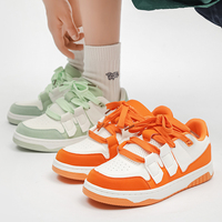 Sepatu Kelas Atas Pria Sneaker Mewah Wanita Sepatu Skateboard Custom Sepatu Chunky Kulit Asli Sepatu Flat Basket Sepatu Desainer