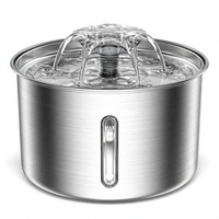 Fontaine à eau électrique pour animaux de compagnie en acier inoxydable 304, distributeur d'eau à circulation automatique, abreuvoir détachable pour chats et chiens