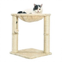 Hamac tour moderne en sisal pour animaux de compagnie et griffoir pour chat avec balle interactive suspendue, emballage en carton écologique pour chats d'intérieur