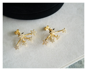 Pendientes de Plata de Ley S925 con Circonitas Blancas en Forma de Estrella, Pendientes Brillantes para la Oreja, Regalo de Joyería para Navidad, Cumpleaños, Boda - Product Image 5