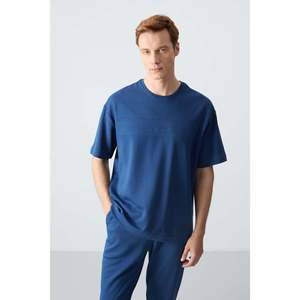 Conjunto Deportivo de Algodón para Hombre Parliament, Corte Holgado, Azul Informal, Transpirable, para Adultos - Product Image 5