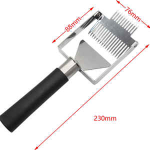 Outils d'apiculture : Coupe-miel pour ruche, grattoir à désoperculer, manche en plastique, équipement de désoperculage, couteau à désoperculage, fourchette - Product Image 5