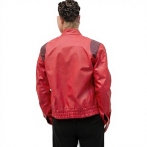 Veste bomber pour homme en spandex rouge épais de qualité supérieure, couleur personnalisée, échantillon et personnalisation disponibles - Product Image 1