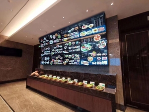 Độ sáng cao 55 inch kỹ thuật số Bảng menu và màn hình <span class=keywords><strong>LCD</strong></span> máy quảng cáo treo tường nhà hàng với điều khiển từ xa - Product Image 3