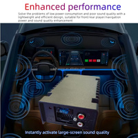 Amplificateur Mini DSP 4 Canaux Prêt-à-l'Emploi pour Voiture, Amélioration Audio Automobile qui Optimise le Système d'Origine pour Autoradio Android, Amplificateur de Voiture Classe AB pour Maison