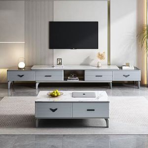 Ensemble de meubles de salon haut de gamme, durable et extensible, comprenant une table basse en pierre moderne de luxe léger et un <span class=keywords><strong>meuble</strong></span> TV - Product Image 3