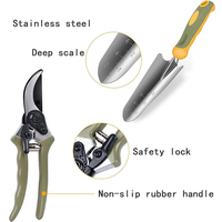 Vente chaude transfrontalière d'outils de jardin pelle de jardin en acier inoxydable sécateur matcha portable multi-fonction 9 pièces ensemble d'outils de jardin