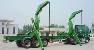 חדש ומשומש Cimc פלדה חוזק גבוה 3 סרנים משאית מנוף 20ft 40 רגל סוג מיכל נושאת בצד - Product Image 2