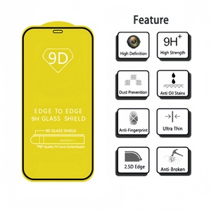 Wholesale Anti-drop 9D 9H Tempered Glass Anti-fingerprint for iPhone 7 8 12 11 13 14 15 16 17 Pro Max <b>Screen</b> <b>Protector</b> 17E HD - Product Image 3