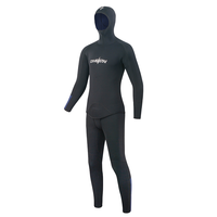 DIVESTAR Desain Baru OEM Kustom Depan 3mm Neoprena Ramah Lingkungan Bernapas Super Elastis Dua Potong Profesional untuk Freediving