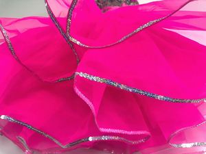 Falda de punto de Spandex brillante con espalda de tiras Dobladillo de lentejuelas rizadas sobre calzoncillos adjuntos para Tap & Jazz Dancing Usable en el escenario - Product Image 4