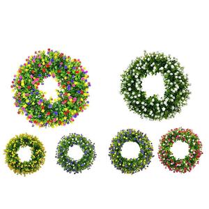 Guirlande <span class=keywords><strong>de</strong></span> feuilles d'eucalyptus colorées, décoration printemps-été, gypsophile, à suspendre à la <span class=keywords><strong>porte</strong></span> - Product Image 5