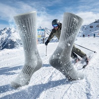 Chaussettes de ski en laine mérinos tricotée épaisse et rembourrée, chaudes et thermiques pour l'hiver, pour femmes, hommes, jeunes, randonnée, camping, ODM