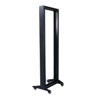 Baie de serveur ouverte 20U - Armoire réseau robuste à 4 poteaux, sur pied ou murale