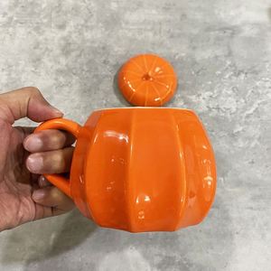 Taza de Cerámica de Calabaza de Halloween de 360 ml, Regalo Novedoso para Fiestas Temáticas de Halloween y Festivales de Cosecha Otoñal - Product Image 2