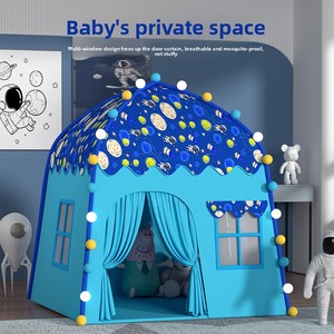 Carpa de Juego Plegable para Niños, Castillo de Princesa, Casa de Juegos para Niños y Niñas, Interior y Exterior, Portátil, con Área de Dormir Separada, Segura - Product Image 4