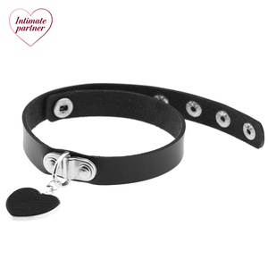 Collier ras du cou gothique noir en cuir PU avec chaîne et pendentif cœur pour femme, bijoux punk, idéal pour les fêtes, style grunge, sissy boy, <span class=keywords><strong>BDSM</strong></span> - Product Image 4