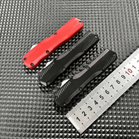 Couteau OTF 19CM, lame en acier Damas, manche en alliage de zinc, couteau pliant de poche portable, camping en plein air, EDC, OEM personnalisé, vente en gros