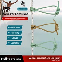 Corde de Prusik en polyester vert et blanc de 8 mm pour escalade en extérieur, spéléologie, abeuvlement, travaux en hauteur et antichute