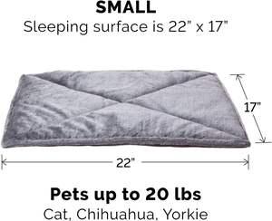 Cama de gato gris pequeña lavable a máquina reflectante de piel sintética acolchada de autocalentamiento para uso en interiores para gatos y perros pequeños - Product Image 5