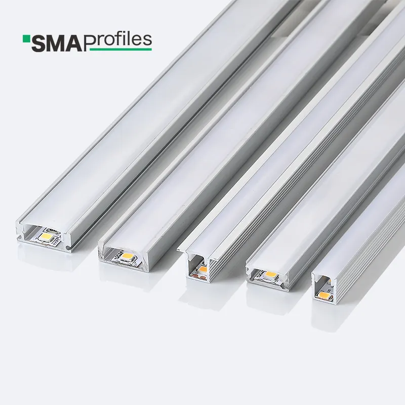 SMAProfiles 2023 perfil de luz de perfil de alta qualidade com perfil de alumínio LED de alumínio com acabamento em azulejos de alumínio LED