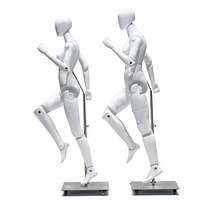 Mannequin articulé unisexe en fibre de verre pour affichage de vêtements, modèle de mouvement robotisé statique pour la course à pied