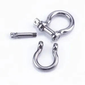 HLM-grilletes tipo U de acero conectado, grillete de aluminio, anillo en D con tornillo