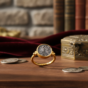 Silver Vintage Medallion <b>Ring</b> Turkish Wholesale Handcrafted 925 Sterling Silver Jewelry - Product Image 3