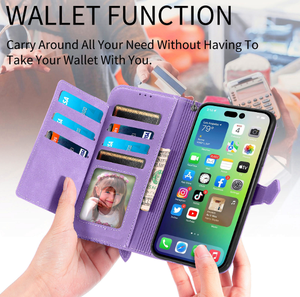 Funda Protectora con Cierre Simple Tipo Cartera para iPhone 16 Pro Max, Compatible con iPhone 15, 16, 17, 14, 13, 12, 11 - Product Image 3