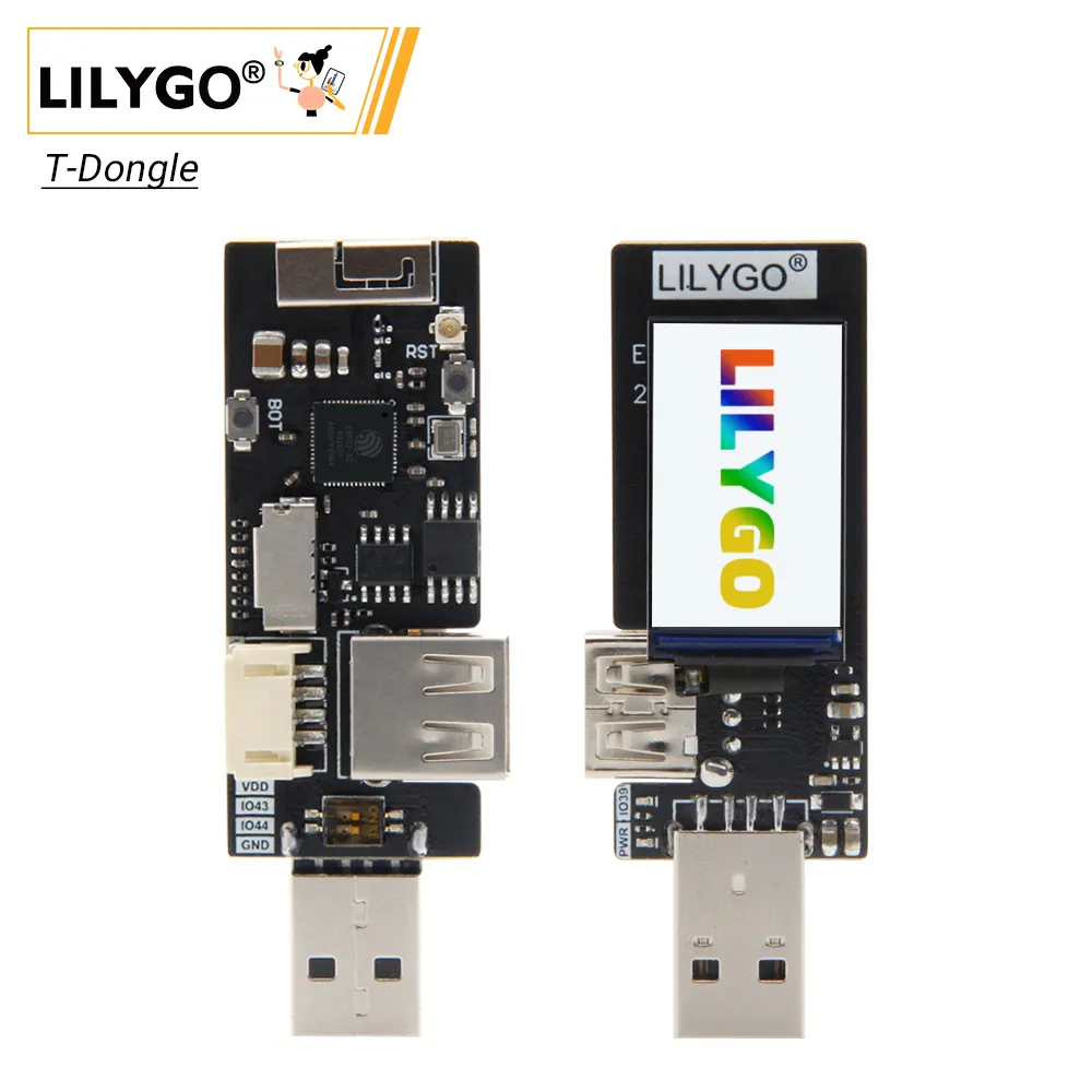 LILYGO T-Dongle ESP32-S2 Development Board Wireless WIFI Module OTG Male Female Interface 1.14 inch LCD Display Support TF Card