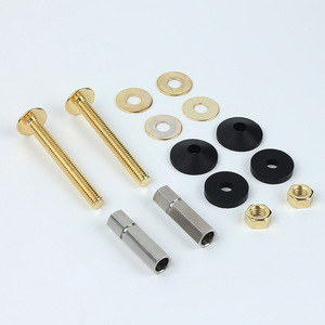 Tornillos para tanque de inodoro Aojiele, juego de pernos de fijación universales chapados en cobre para accesorios de tanque de agua - Product Image 4