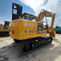 Excavatrice Komatsu PC110 importée du Japon, bien entretenue, structure compacte pour petits travaux de terrassement