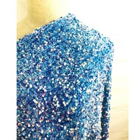 Haute qualité blanc Tulle velours tissu brillant réversible écailles de poisson broderie Sequin nouvelle conception garçons accessoires tissés