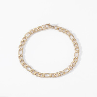 Usine Vente Chaude Style Pvd 18k Or Argent Couleur Hip Hop En Acier Inoxydable 5mm Largeur Trois Long et Un Court Bracelet Chaîne Cubaine