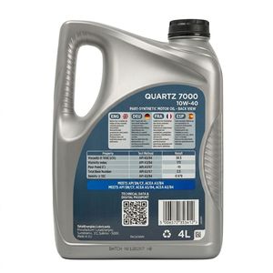 Aceite de Motor Sintético Total <span class=keywords><strong>Quartz</strong></span> <span class=keywords><strong>7000</strong></span> 10w40, Lubricante de 4L para Motores de Gasolina y Diésel, para una Confiabilidad Total del Motor - Product Image 5