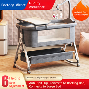 Fabbrica in lega di alluminio culla portatile multifunzionale letto <span class=keywords><strong>neonato</strong></span> pieghevole rimovibile BB camera da letto all'aperto ospedale - Product Image 5