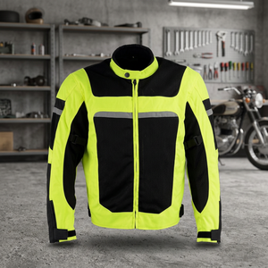 เสื้อแจ็คเก็ตมอเตอร์ไซค์สำหรับผู้ชาย รุ่นพรีเมียม OEM เคลือบผ้าขนสัตว์สีดำ ระบายอากาศได้ดี ทรงเข้ารูป คอตั้ง ปิดซิป ผลิตจากหนังวัว เหมาะสำหรับฤดูร้อน - Product Image 2