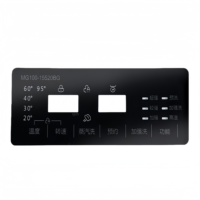 Stiker Label Panel Membran Tombol Kontrol Sakelar Produk Elektronik Akrilik Cetak Kustom Perekat Potong 50x30mm