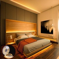 12V 10W 480 puces 8MM COB LED bande lumineuse pour sous-armoire cuisine crique éclairage sur plafonds chambre tête de lit éclairage d'accent