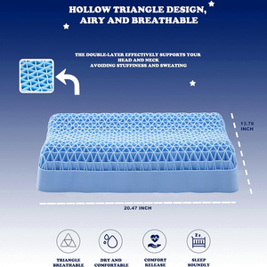 <span class=keywords><strong>Oreiller</strong></span> Ergonomique Cervical en TPE 100% Élastique à Grille de Soutien pour Soulager les Douleurs au Cou <span class=keywords><strong>et</strong></span> aux Épaules - Product Image 4
