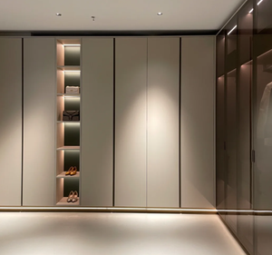 Meubles de vestiaire modernes personnalisables avec portes en verre armoires pour chambre à coucher hôtel salon maison appartement villa utilisation - Product Image 1