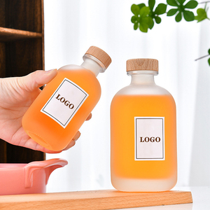 Botellas de Vidrio Esmerilado Transparente Vacías de 100ml, 250ml, 350ml, 500ml para Almacenamiento de Vino, Licores, Vodka, Whisky, Jugo y Ginebra - Product Image 4