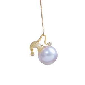 จี้เงินเปล่าแบบ DIY รุ่น 31140DIY สำหรับใส่ลูกปัดกลมขนาด 10-13 มม. พร้อมอุปกรณ์ทำสร้อยไข่มุก DIY เงินแท้ S925 จี้สร้อยคอแบบปกปิด - Product Image 5