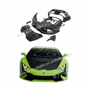 Droge Koolstofvezel Auto Bodykit Auto Bumper Voor Lamborghin Huracan LP580-2 Lp610 Evo Upgrade Naar Tecnica Stijl Bodykit Bumperkap